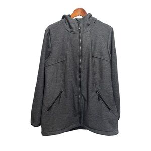 Swiss Tech Grey Softshell Fleece Lined Hooded Jacket Size XL